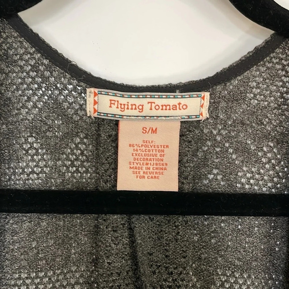 Flying Tomato Kimono Gray Crochet Duster Boho
Size Small - Picture 2 of 6